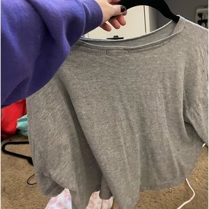 simple grey crop top